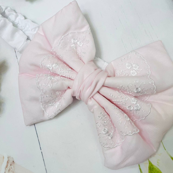 Лента - бант из натурального хлопка для перевязывания конверта новорожденного Bebika (18/50-1)